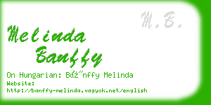 melinda banffy business card